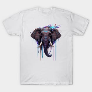 Elephant Splash Art: Majestic Fantasy Visualization #1 T-Shirt